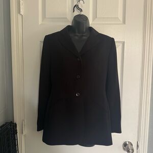 Vintage Kasper Classic Black Women's Blazer - Size 6P